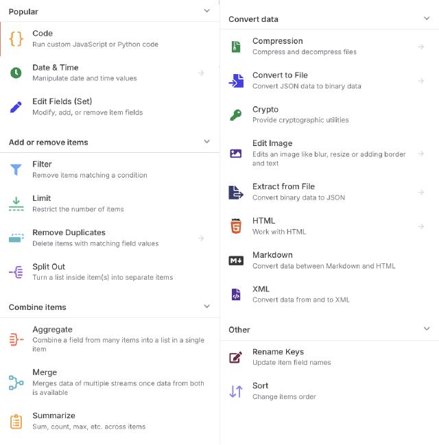 n8n node data transformation n8n node data transformation