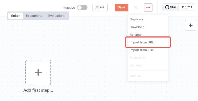 n8n workflow import from URL n8n workflow import from URL