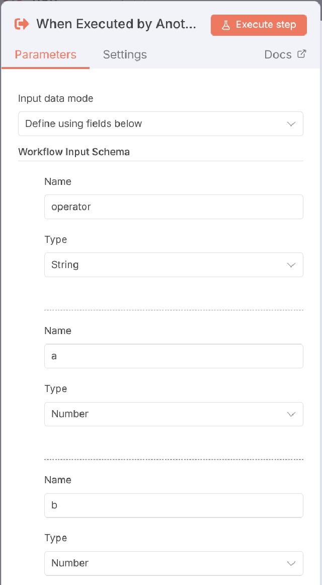 n8n sub workflow config