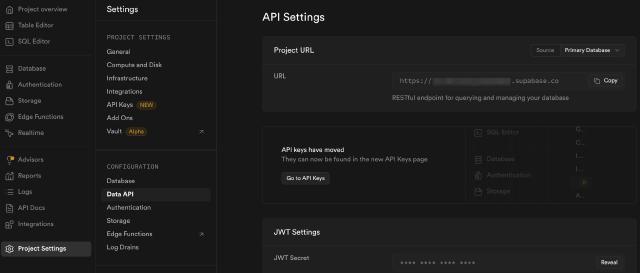 supabase project api url supabase project api url